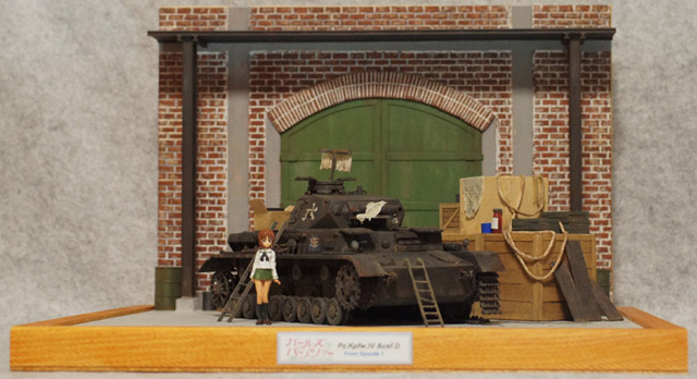 出戻り】模型戦車道 第１話格納庫ジオラマの製作【８】