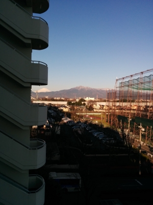 家から見れる富士山