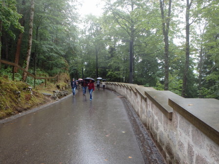 ノイシュバンシュタイン城の山から下りる道